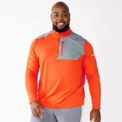 Big & Tall Tek Gear® Mixed Media Pullover -Tek Gear Shop 6120272 Orange Lava