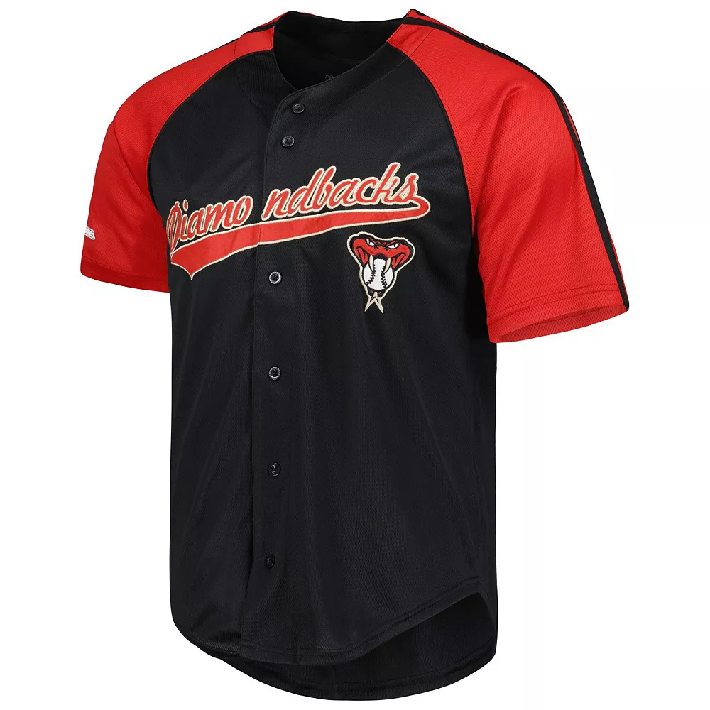 Men's Stitches Red Arizona Diamondbacks Team Button-Down Raglan Replica Jersey 5 Men's Stitches Red Arizona Diamondbacks Team Button-Down Raglan Replica Jersey - Image 3
