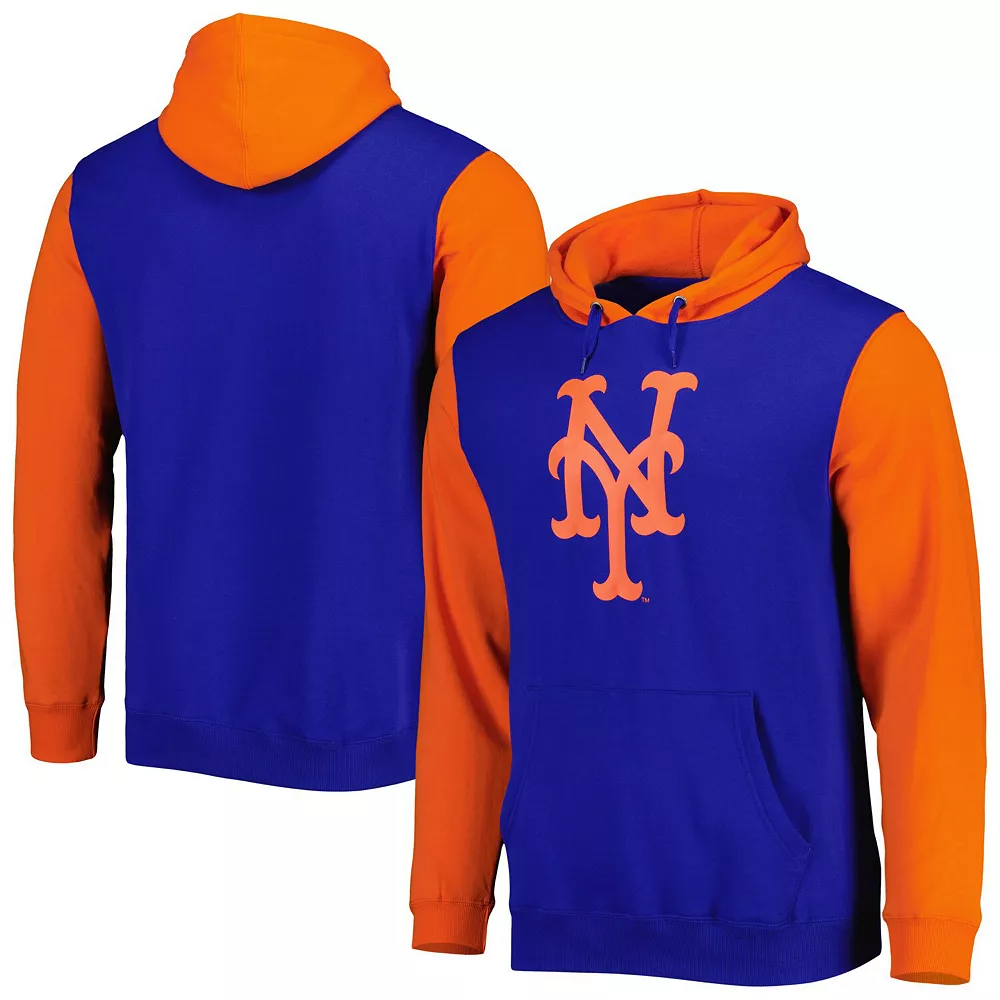 Men's Stitches Royal/Orange New York Mets Team Pullover Hoodie 3 Men's Stitches Royal/Orange New York Mets Team Pullover Hoodie